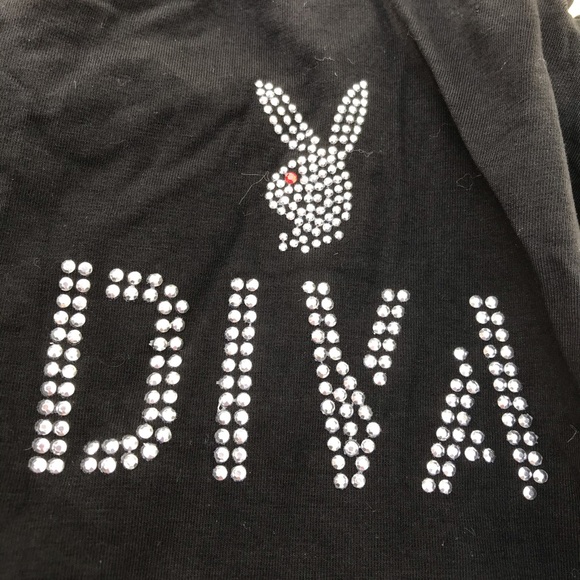 Black Playboy shirt dog pet crystal bunny diva - Picture 4 of 4
